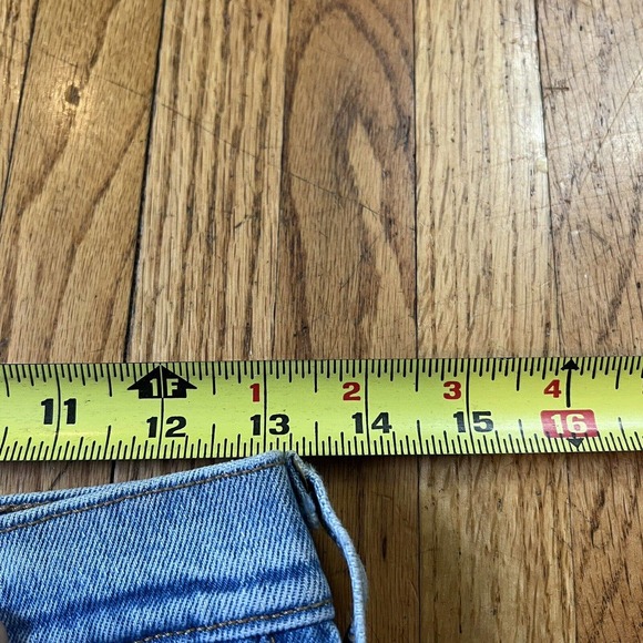 Levi's Premium Patch 25 Wedgie Straight Button Fly Denim Jeans Mom Meas 26x27 - Picture 8 of 11